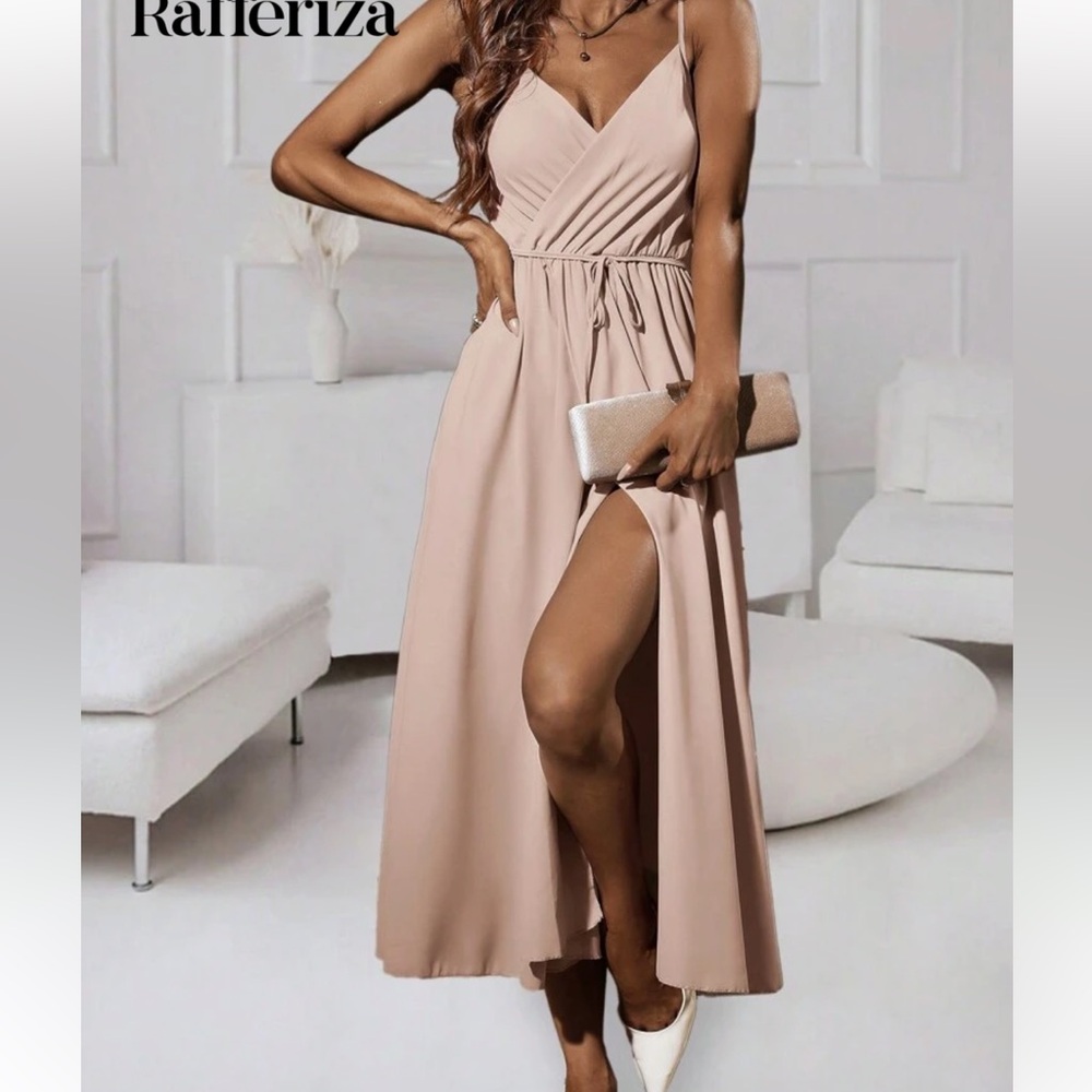 Elegant Light Pink Maxi Dress